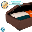 Ver imagem 3 de Cama Box Bau Solteirão Blindado Nature Marrom 96x203