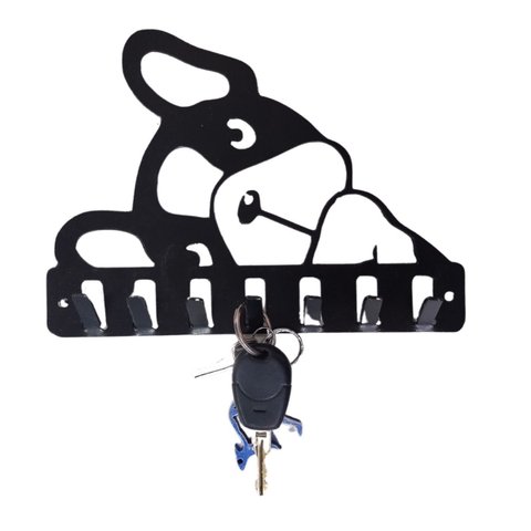 Porta Chaves Decorativo Feito em Chapa Ferro Cachorrinho