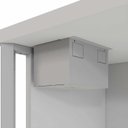 Ver imagem 7 de Mesa Diretor com Caixa de Tomadas e Porta Objetos para Escritório 180cm Corporate Cinza