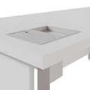 Ver imagem 6 de Mesa Diretor com Caixa de Tomadas e Porta Objetos para Escritório 180cm Corporate Cinza