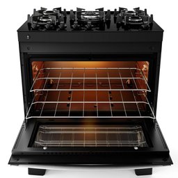 Fogão 5 Bocas Atlas Agile Up Glass com Mesa de Vidro e Acendimento Automático Preto Bivolt - 3