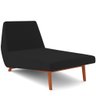 Sofá Chaise Longue Living Parisi 155cm D02 Veludo Preto C-300 - 1