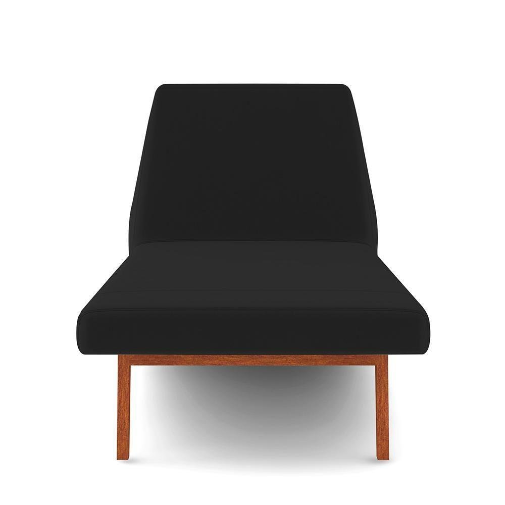 Sofá Chaise Longue Living Parisi 155cm D02 Veludo Preto C-300 - 3