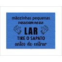 Ver imagem 2 de Tapete Mãozinhas Pequenas Passeiam Nesse Lar Tire Os Sapatos Antes de Entrar