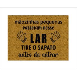 Tapete Mãozinhas Pequenas Passeiam Nesse Lar Tire Os Sapatos Antes de Entrar - 4