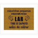 Ver imagem 4 de Tapete Mãozinhas Pequenas Passeiam Nesse Lar Tire Os Sapatos Antes de Entrar