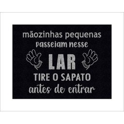 Tapete Mãozinhas Pequenas Passeiam Nesse Lar Tire Os Sapatos Antes de Entrar - 3