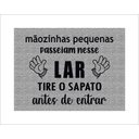 Ver imagem 5 de Tapete Mãozinhas Pequenas Passeiam Nesse Lar Tire Os Sapatos Antes de Entrar