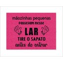 Ver imagem 1 de Tapete Mãozinhas Pequenas Passeiam Nesse Lar Tire Os Sapatos Antes de Entrar