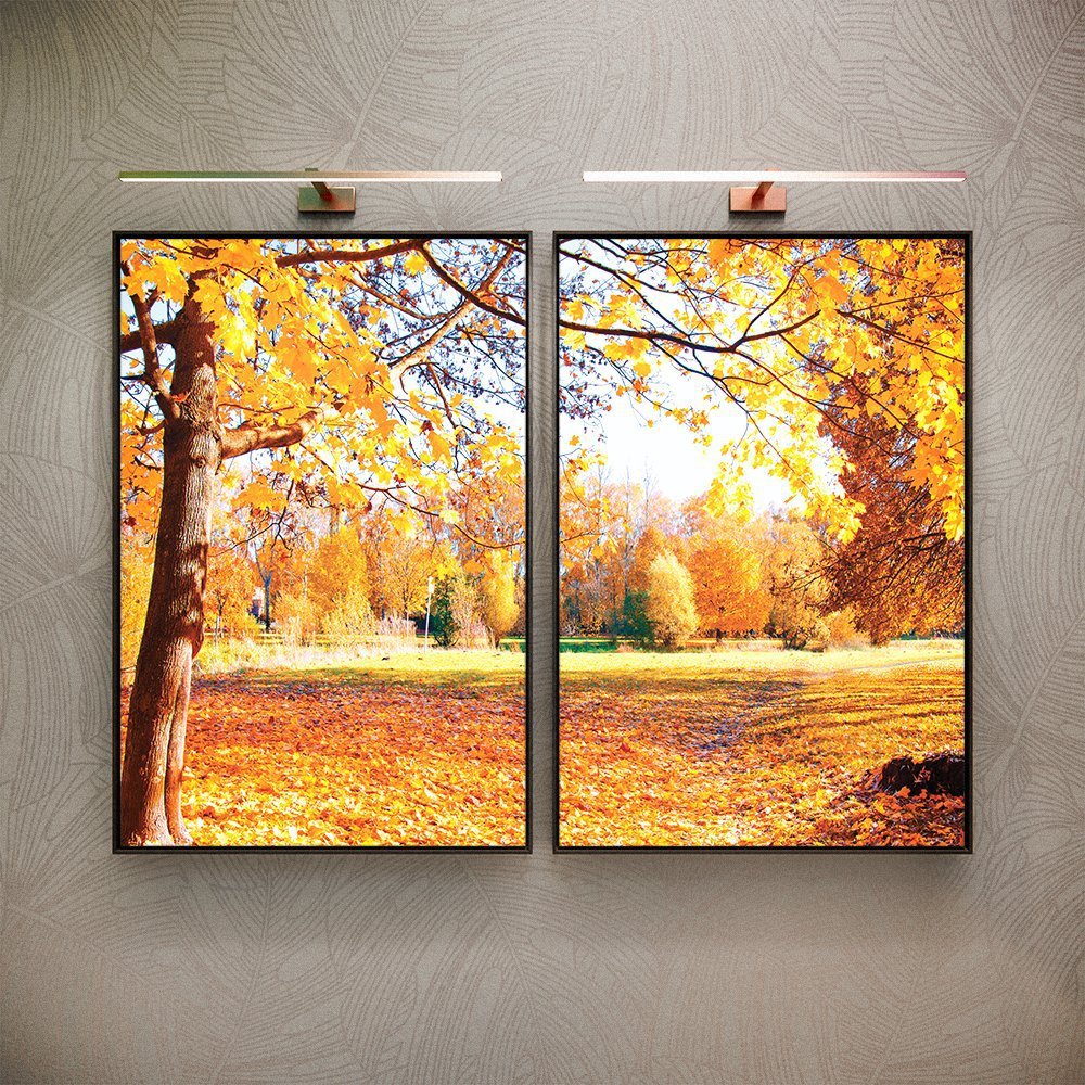 Kit 2 Telas Canvas com Moldura Ipê Amarelo Preto - Médio - 4