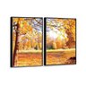 Kit 2 Telas Canvas com Moldura Ipê Amarelo Preto - Médio - 1