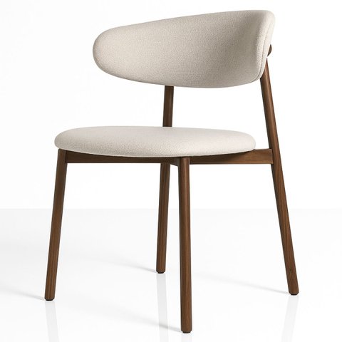 Cadeira Alba Linho &amp; Nogueira