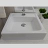 Pia / Cuba Banheiro Quadrada Perequê 40cm Branco Brilho - 3