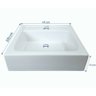 Pia / Cuba Banheiro Quadrada Perequê 40cm Branco Brilho - 4