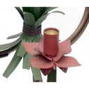 Ver imagem 4 de Pendente de Flores Artesanal para Quarto de Casal e Solteiro 03 Bocas - Vermelho escuro
