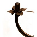Ver imagem 6 de Lustre para Sala Artesanal de Ferro Rustico com Flores 03 Bocas - Verniz