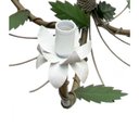Ver imagem 5 de Pendente de Ferro Artesanal para Quarto e Sala com Flores Decorativo - Branco