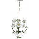 Ver imagem 1 de Luminária de Teto Artesanal Para Sala de Jantar com Flores 03 Bocas - Branco