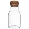 GARRAFA VIDRO BOROSSILICATO C/TAMPA MADEIRA CORTIÇA 280ML - 1