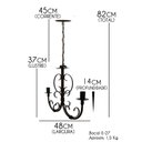 Ver imagem 2 de Lustre Simples Decorativo para Apartamento Rustico em Ferro