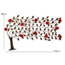 Ver imagem 2 de Arvore com Flores Artesanais de Ferro e Lata para Sala de Jantar - Vermelho escuro