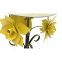 Ver imagem 4 de Abajur Artesanal para Quarto de Casal de Ferro Rústico com Flores - Amarelo