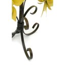 Ver imagem 3 de Abajur Artesanal para Quarto de Casal de Ferro Rústico com Flores - Amarelo