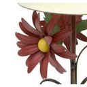 Ver imagem 4 de Abajur Artesanal em Ferro de Canto de Quarto com Flores e Cúpula - Vermelho Escuro