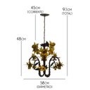 Ver imagem 2 de Luminária para Quarto Rustico Decoração de Ambiente Interno Direto Da Fabrica - Amarelo