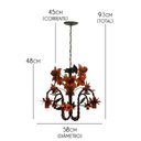 Ver imagem 2 de Luminária para Quarto Rustico Decoração de Ambiente Interno Direto Da Fabrica - Laranja
