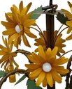 Ver imagem 5 de Lustre Moderno de Flores Artesanal com Bocal para Baixo Iluminação Sala Grande - Amarelo