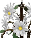 Ver imagem 7 de Lustre Moderno de Flores Artesanal com Bocal para Baixo Iluminação Sala Grande - Branco