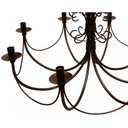 Ver imagem 4 de Lustre Para Sala de Jantar Rustico Envelhecido Artesanal de Ferro Grande