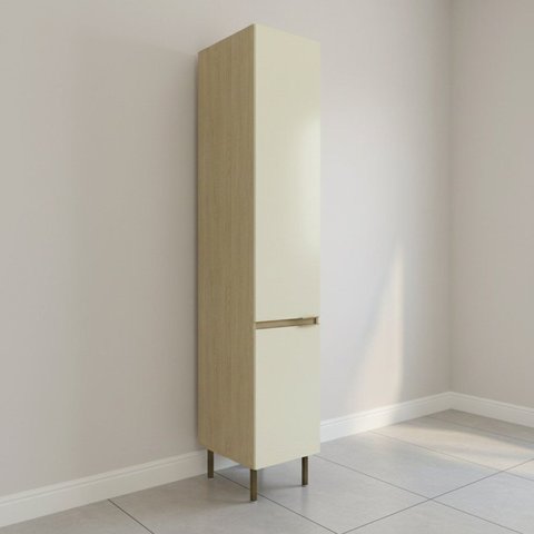 Paneleiro 40cm com 2 Portas e 4 Prateleiras Nanda Bege/Nature/Arenas