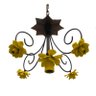 Pendente Moderno de Flores em Ferro Artesanal Para Iluminação de Banheiro - Amarelo - 1