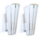 Ver imagem 1 de Kit 2 Arandela Paulistinha de Parede com Vidro Pintado:tradicional/branco