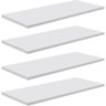 Jogo 4 Prateleiras Mdf 18mm Kit Organizador Parede Parafuso Invisível 30x15 Branco 18mm - 1
