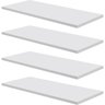 Jogo 4 Prateleiras Mdf 18mm Kit Organizador Parede Parafuso Invisível 30x15 Branco 18mm - 6