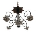 Ver imagem 1 de Lustre Pequeno Para Sala De Apartamento Moderno Com - Branco & Verniz