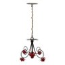 Lustre Pequeno Para Sala De Apartamento Moderno Com - Vermelho escuro - 3