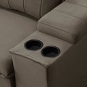 Ver imagem 6 de Sofá 3 Lugares Retrátil Reclinável para Sala 225cm Malfati F04 Veludo Marrom Claro - Lyam Decor