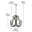 Ver imagem 2 de Lustre Ornamental Decorativo Para Sala de Estar Colonial - Branco