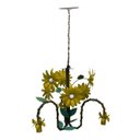 Ver imagem 4 de Luminária de Ferro para Teto Rústica com Flores Varias Cores para Sala de Estar - Amarelo