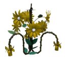 Ver imagem 1 de Luminária de Ferro para Teto Rústica com Flores Varias Cores para Sala de Estar - Amarelo
