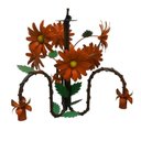 Ver imagem 1 de Luminária de Ferro para Teto Rústica com Flores Varias Cores para Sala de Estar - Laranja