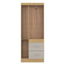 Ver imagem 4 de Guarda Roupa Solteiro Milão 3 Portas Damasco Off White – Poquema
