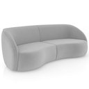 Ver imagem 1 de Sofá 4 Lugares para Sala Living Orgânico 288cm Eron M03 Veludo Cinza - Lyam Decor