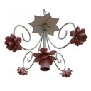 Ver imagem 1 de Pendente Luminária De Metal Com Flores Simples Para Iluminação de Banheiro - Rosa