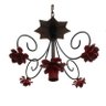 Pendente Luminária De Metal Com Flores Simples Para Iluminação de Banheiro - Vermelho escuro - 1