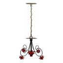 Ver imagem 3 de Pendente Luminária De Metal Com Flores Simples Para Iluminação de Banheiro - Vermelho escuro